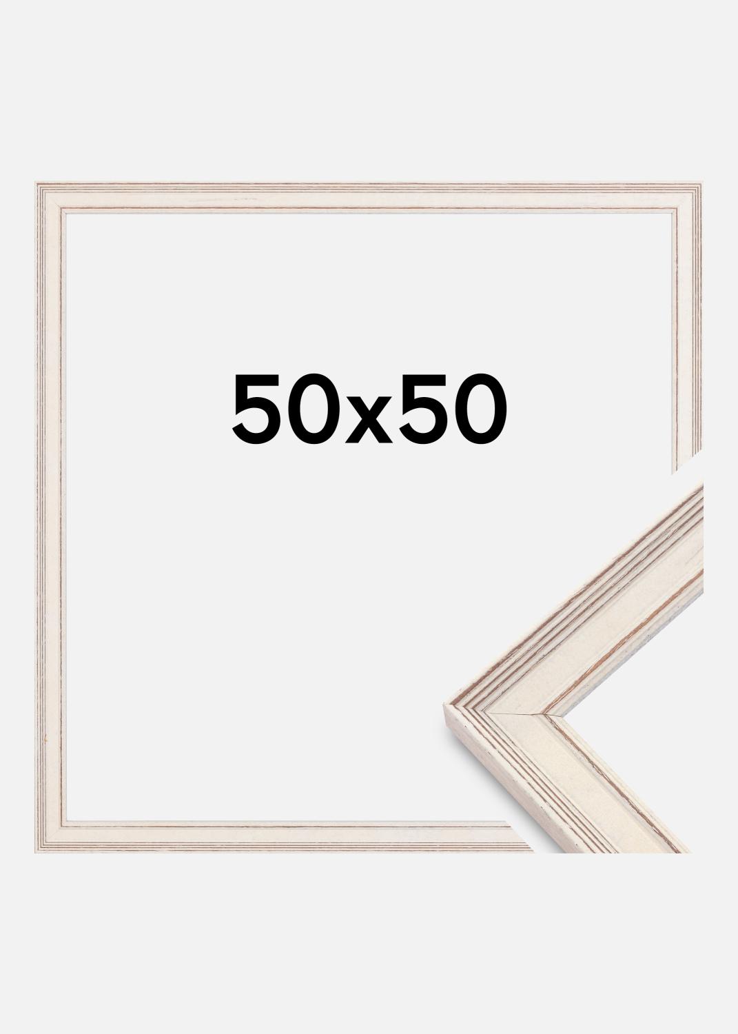 Product Image for Moldura Shabby Chic Vidro acrílico Branco 50x50 cm