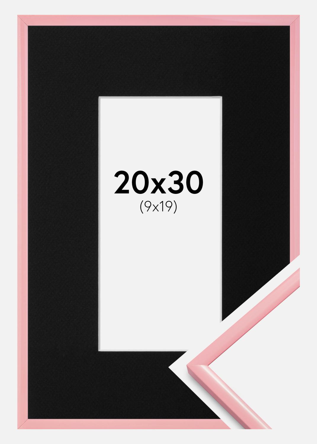 Product Image for Moldura New Lifestyle Cor-de-rosa 20x30 cm - Passe-partout Preto 10x20 cm