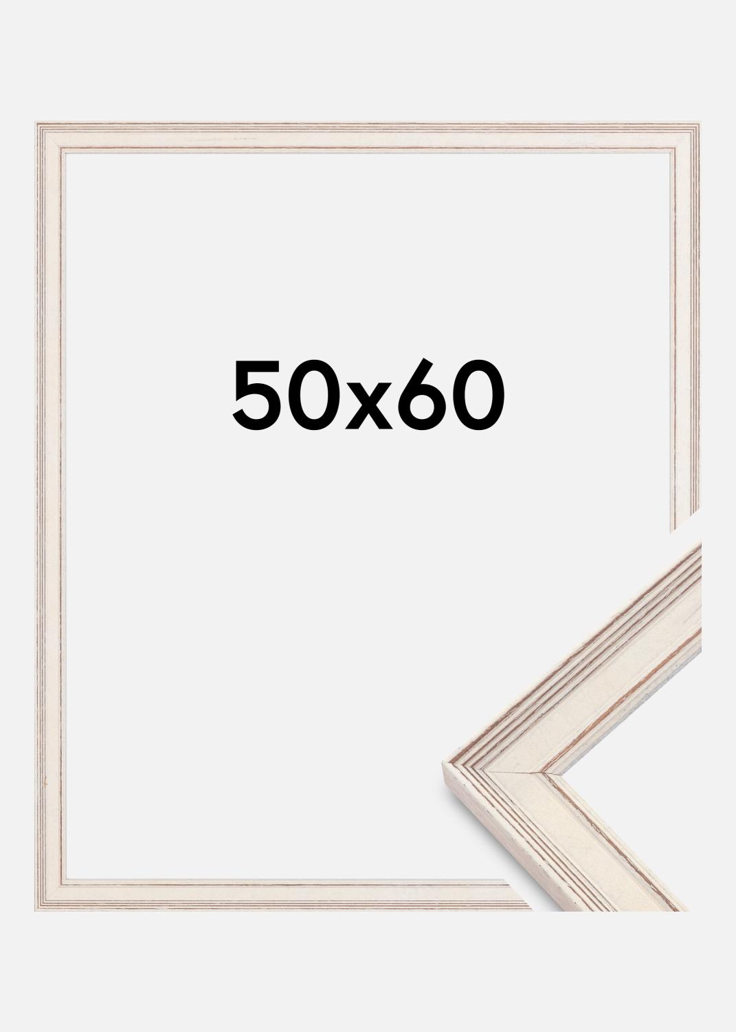 Product Image for Moldura Shabby Chic Vidro acrílico Branco 50x60 cm