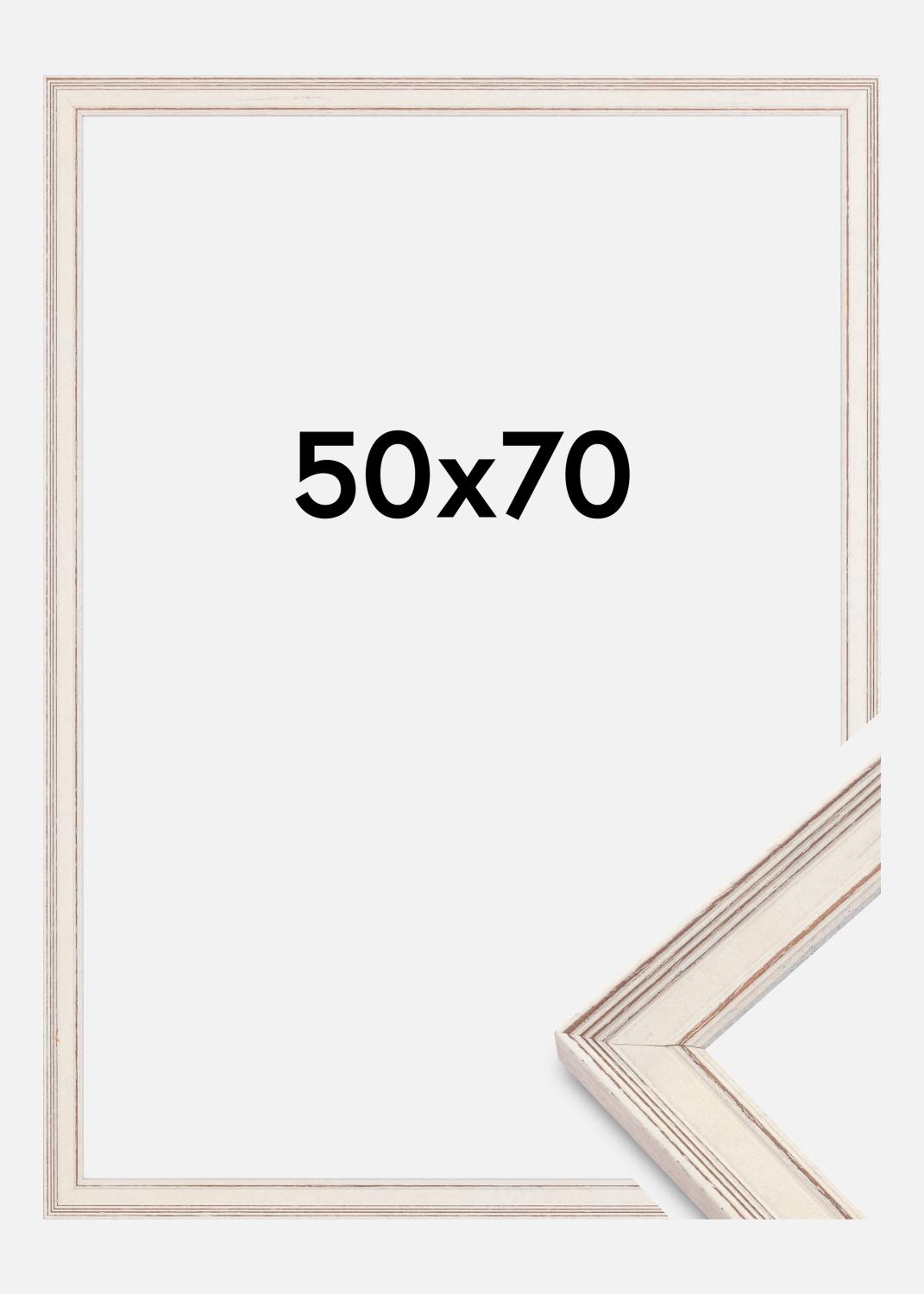 Product Image for Moldura Shabby Chic Vidro acrílico Branco 50x70 cm