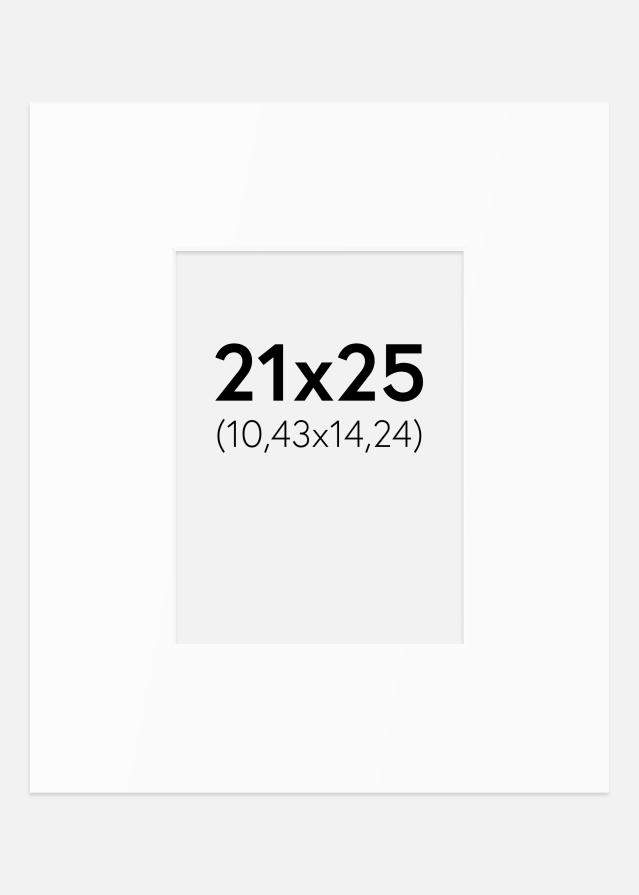 Passe-partout Branco Padrão (Bordo interior branco) 21x25 cm (10,43x14,24)