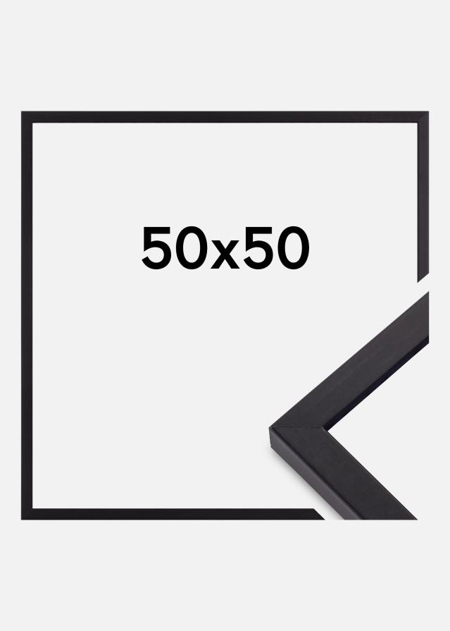 Moldura Torrance Mate Vidro antirreflexo Preto 50x50 cm