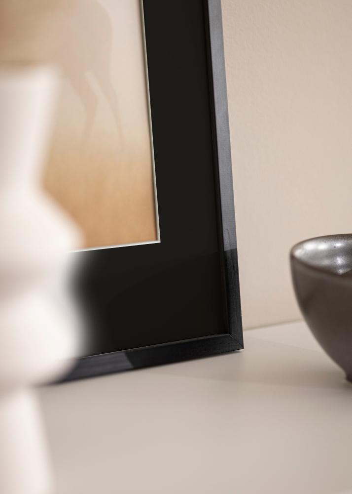 Moldura Galant Preto 40x40 cm - Passe-partout Preto 32x32 cm