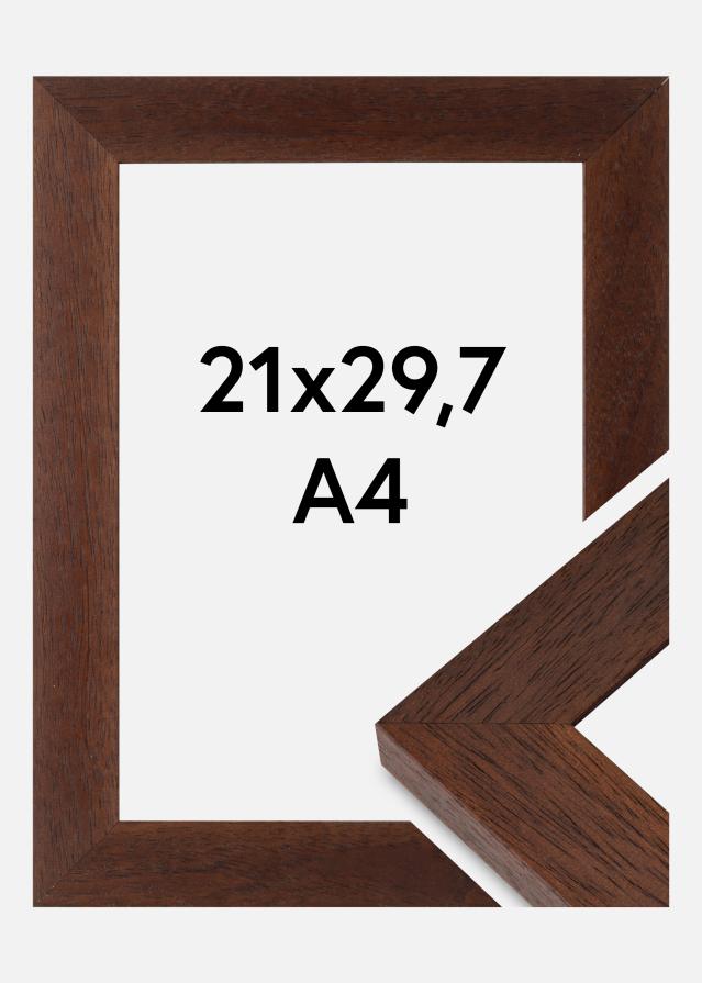 Moldura Juno Vidro acrílico Teca 21x29,7 cm (A4)