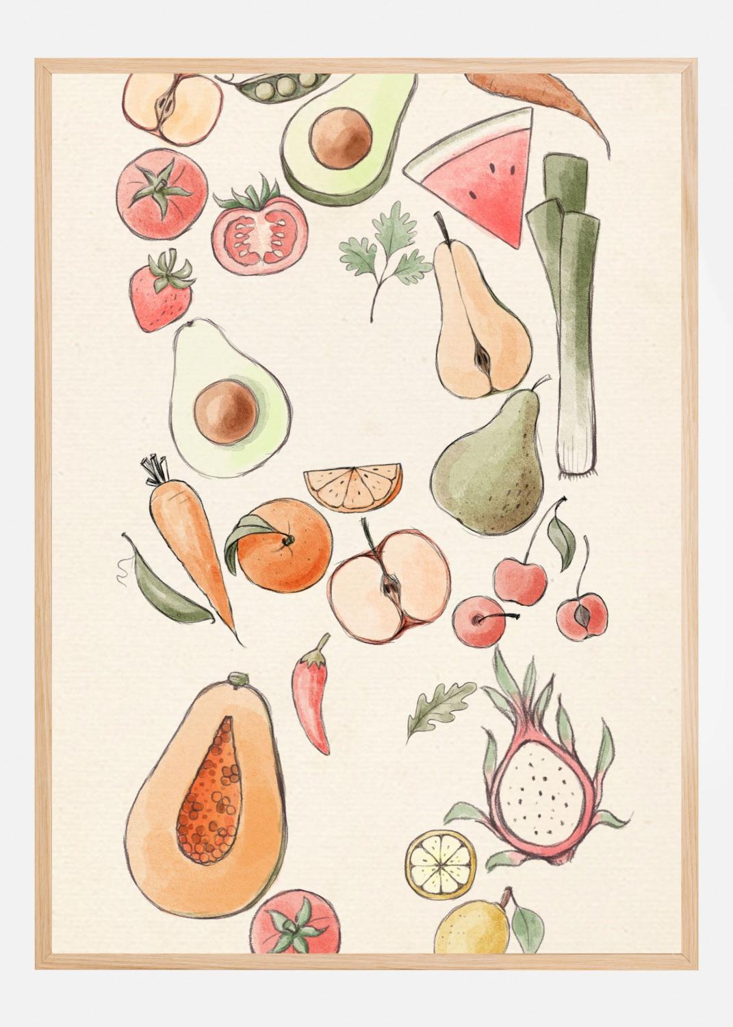 Product Image for Tropical Vegetable illustration Póster (21x29.7 cm (A4))
