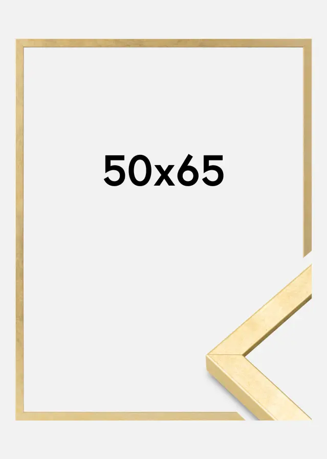 Moldura Ares Vidro acrílico Dourado 50x65 cm