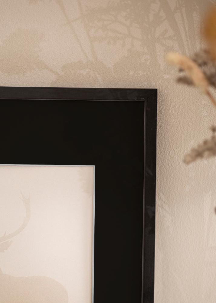 Moldura Galant Preto 40x40 cm - Passe-partout Preto 32x32 cm