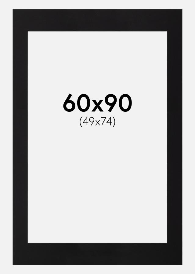 Passe-partout Canson Preto (Bordo interior branco) 60x90 cm (49x74)