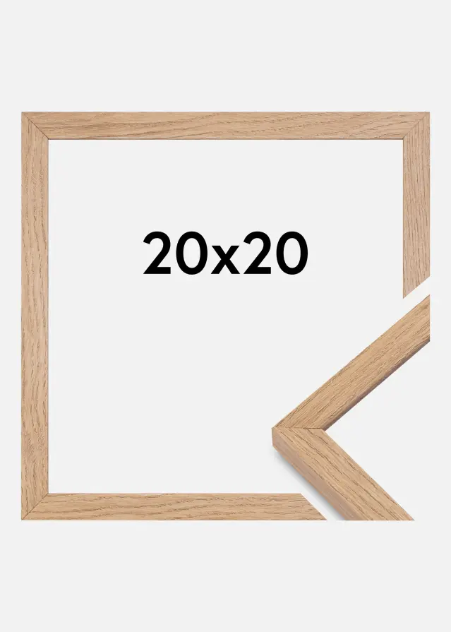 Moldura Montgomery Mate Vidro antirreflexo Carvalho 20x20 cm