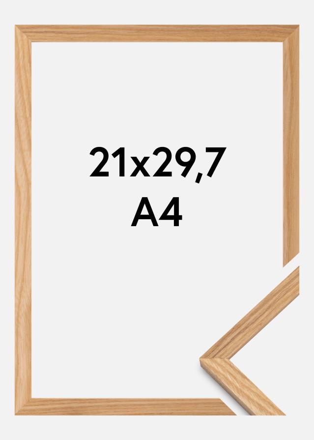 Moldura Carvalho Maciço Acrílico 21x29,7 cm (A4)