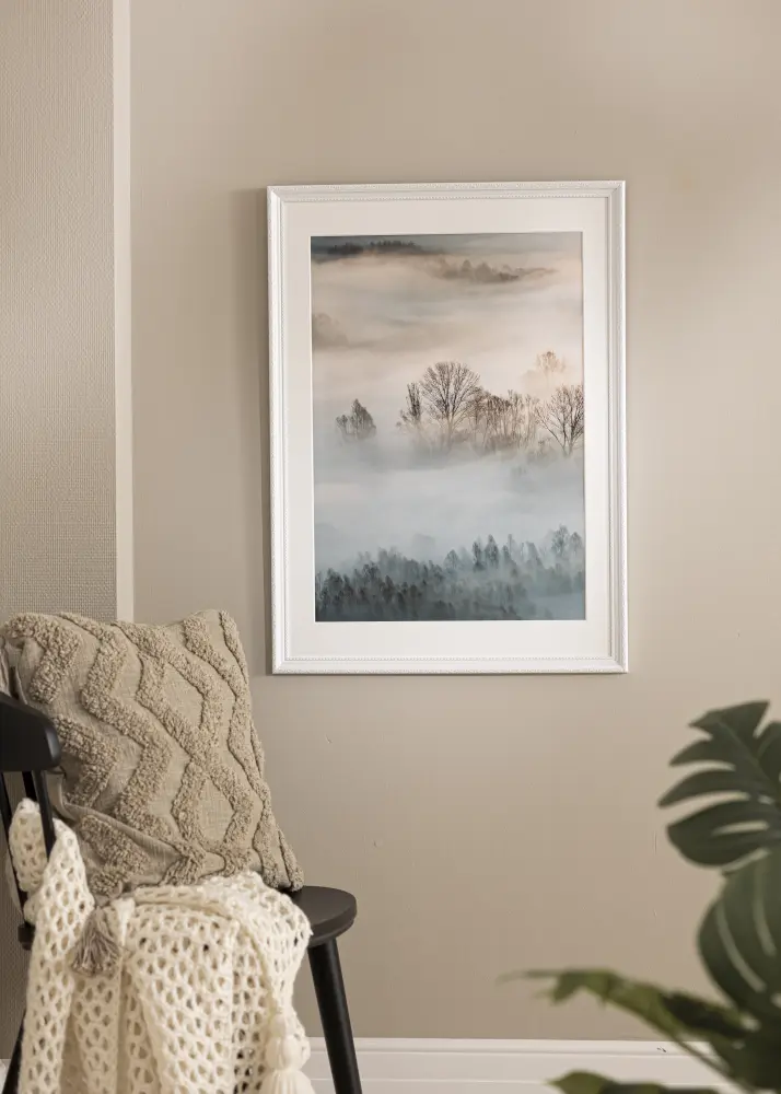 Moldura Abisko Branco 20x30 cm - Passe-partout Branco 15x21 cm (A5)