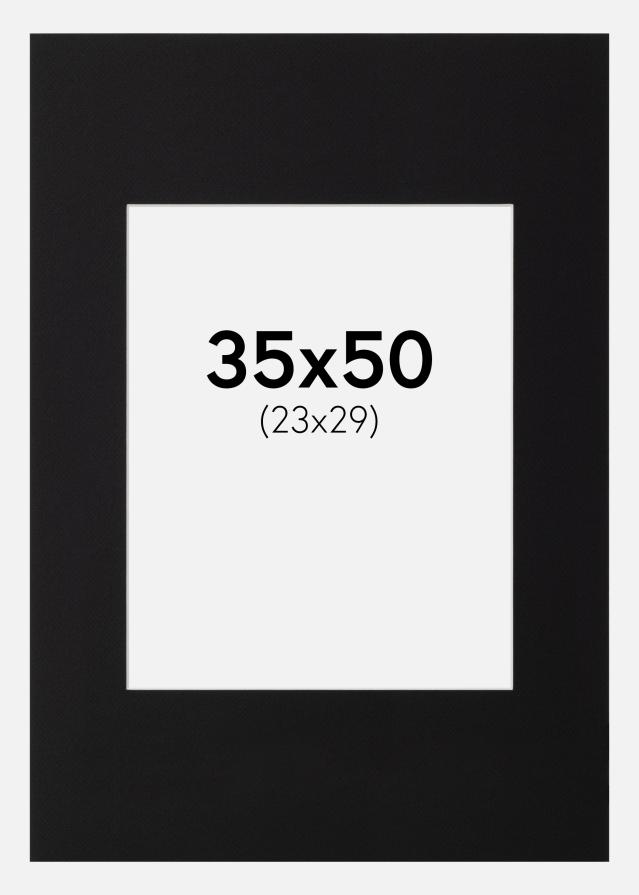 Passe-partout Canson Preto (Bordo interior branco) 35x50 cm (23x29)