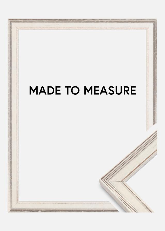 Moldura Shabby Chic Branco - Tamanho personalizável