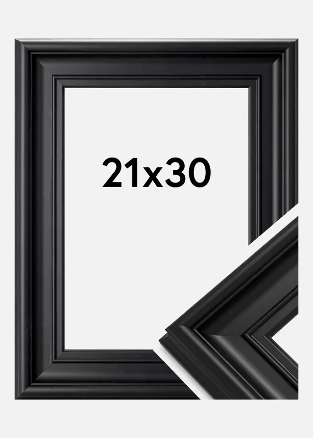 Moldura Mora Premium Preto 21x30 cm