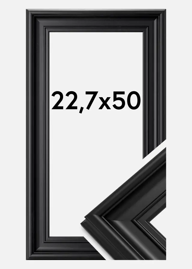 Moldura Mora Premium Preto 22,7x50 cm