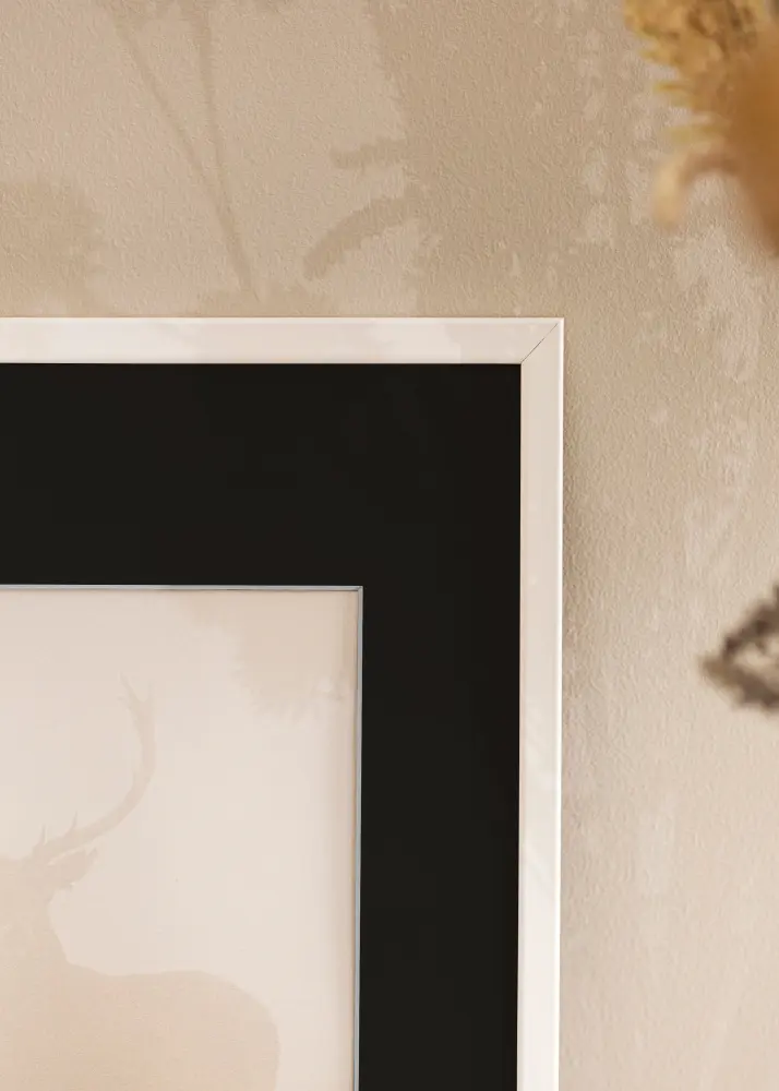 Moldura Galant Branco 20x30 cm - Passe-partout Preto 15x21 cm (A5)