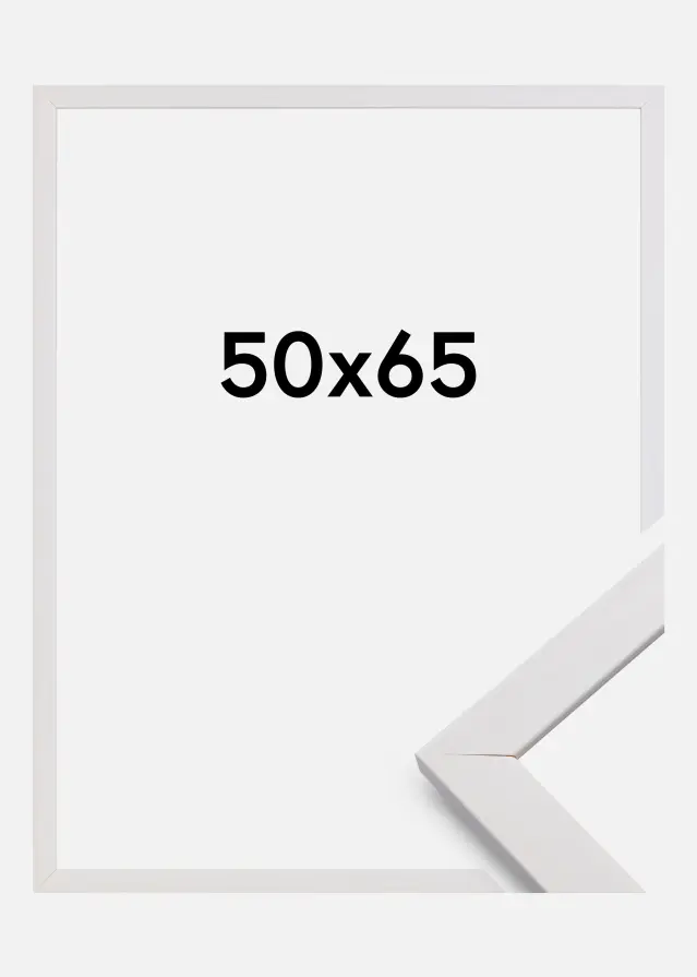 Moldura Stilren Vidro acrílico Branco 50x65 cm