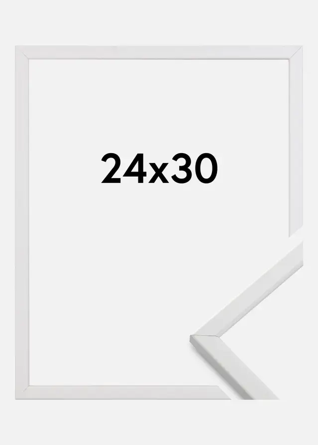 Moldura Galant Vidro acrílico Branco 24x30 cm