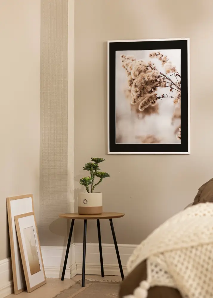 Moldura Galant Branco 20x30 cm - Passe-partout Preto 15x21 cm (A5)
