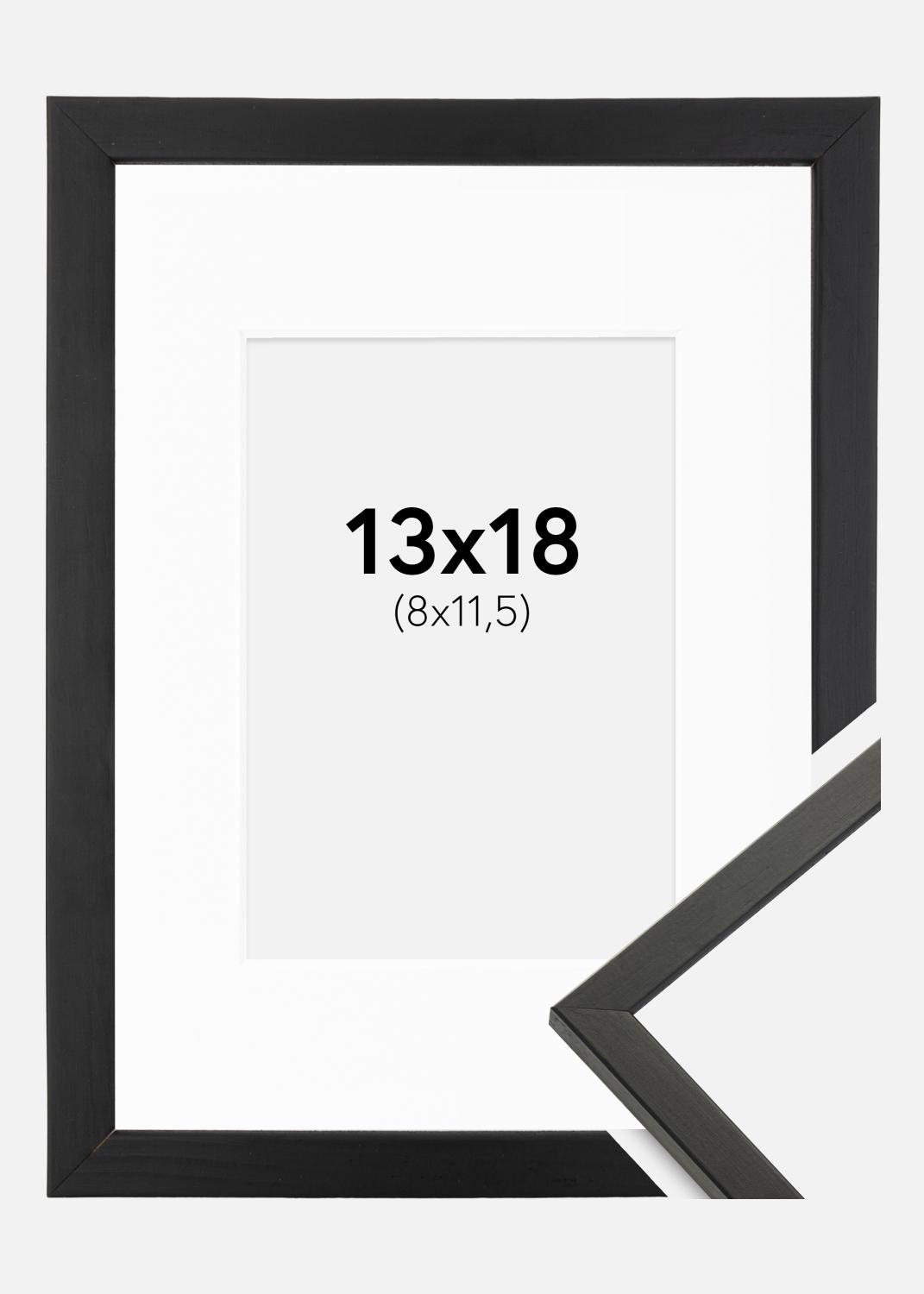 Product Image for Moldura Galant Preto 13x18 cm - Passe-partout Branco 9x12 cm