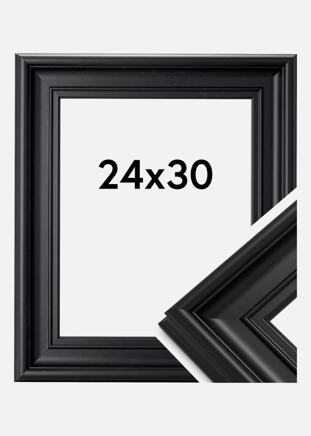 Moldura Mora Premium Vidro acrílico Preto 24x30 cm