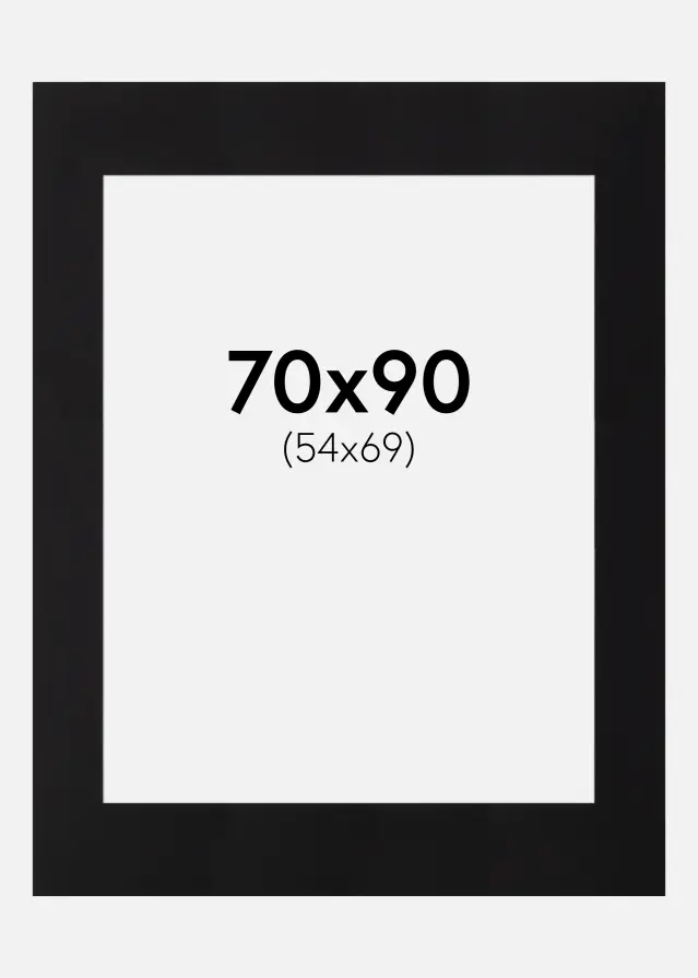 Passe-partout Canson Preto (Bordo interior branco) 70x90 cm (54x69)