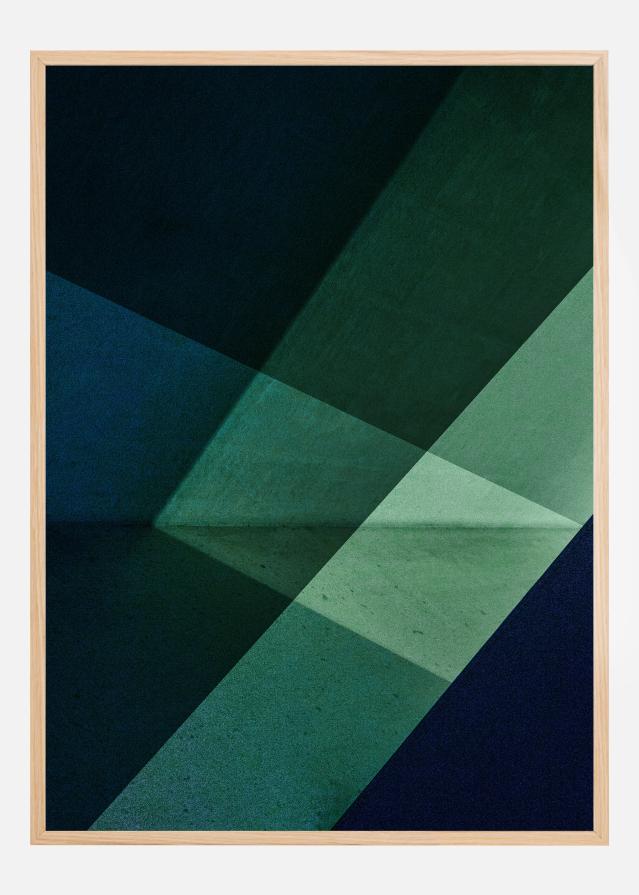 Green & Blue Graphic Póster