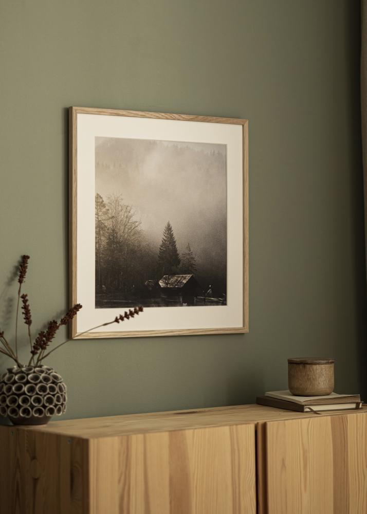 Moldura Kaspar Vidro acrílico Carvalho 35x35 cm