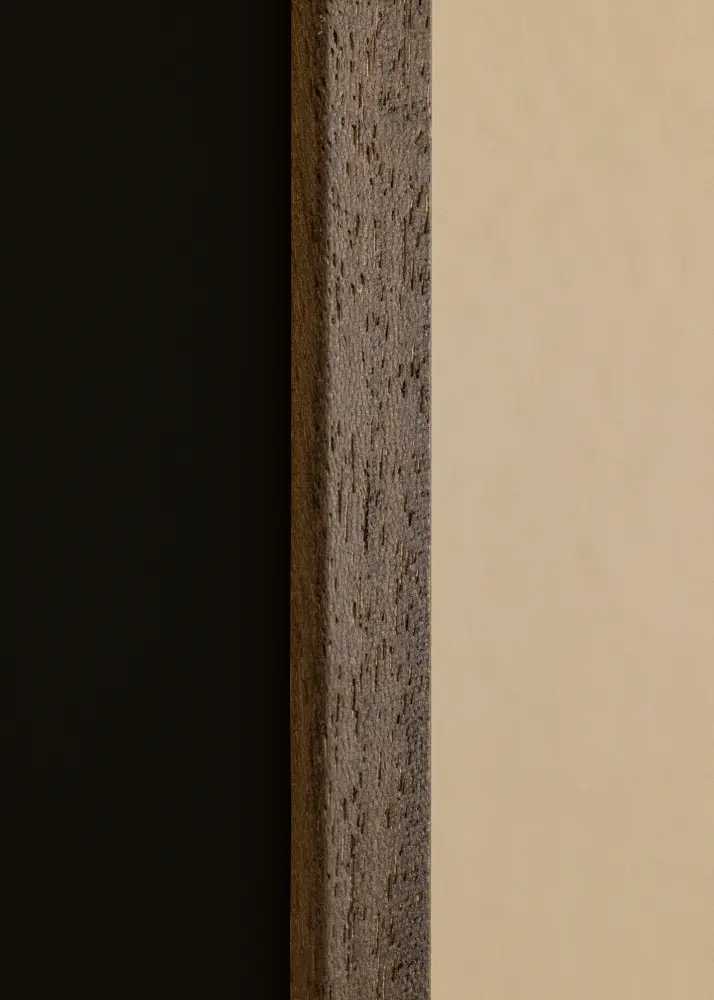 Moldura Edsbyn Nogueira 40x50 cm - Passe-partout Preto 30x40 cm