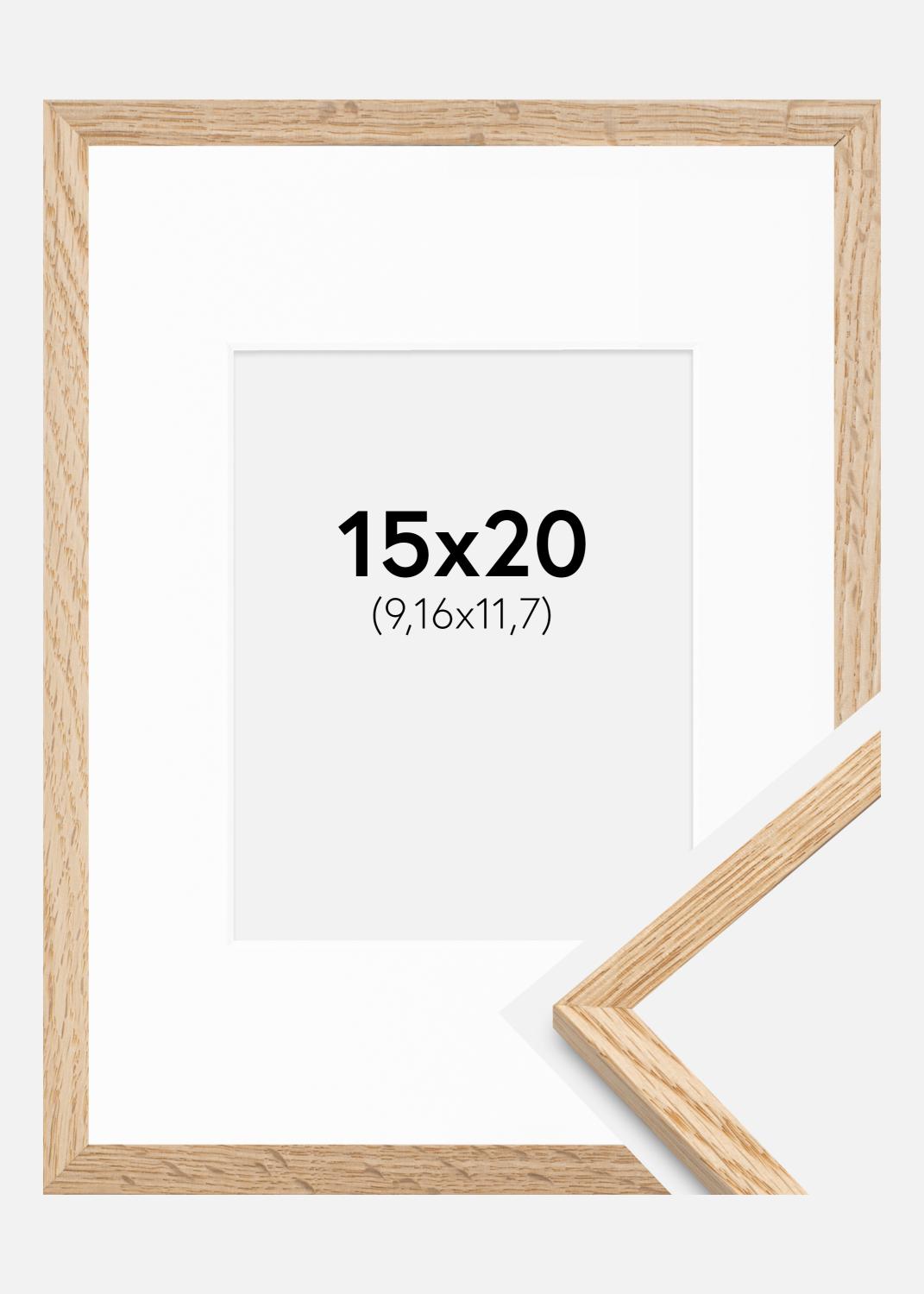 Product Image for Moldura Carvalho Fino 15x20 cm - Passe-partout Branco 4x5 inches