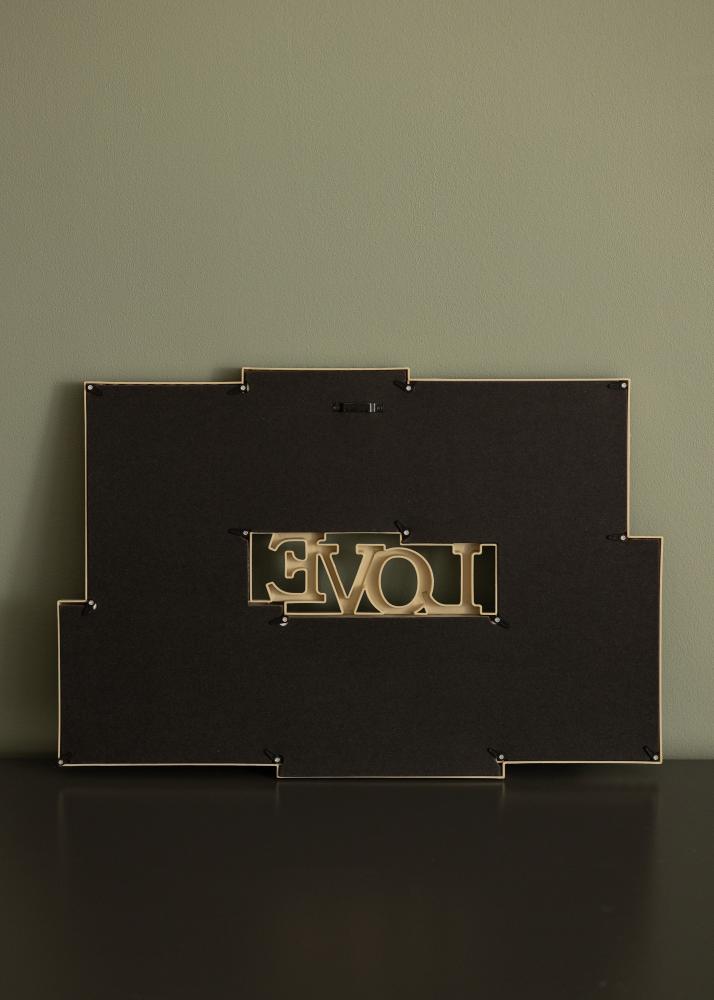 LOVE Conjunto de molduras Creme - 6 Fotografias