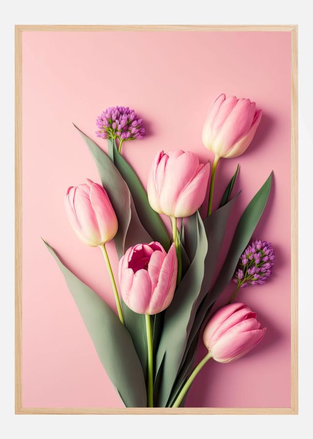 Pink Tulips Póster