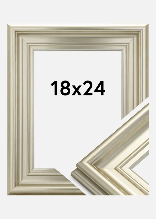 Moldura Mora Premium Prateado 18x24 cm