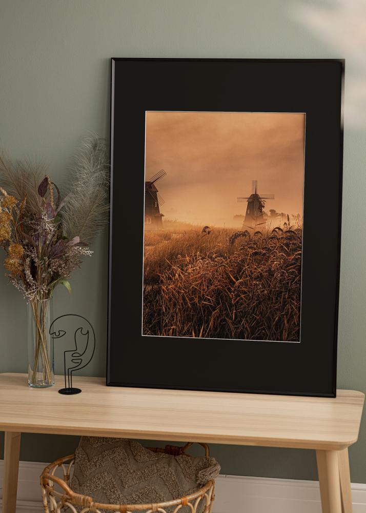 Moldura Desire Preto 40x50 cm - Passe-partout Preto 27x35 cm