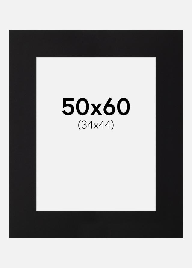 Passe-partout Canson Preto (Bordo interior branco) 50x60 cm (34x44)