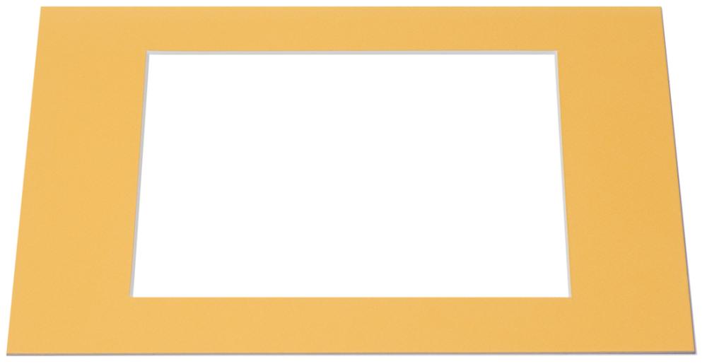 Passe-partout Amarelo (Bordo interior branco) - Por medida