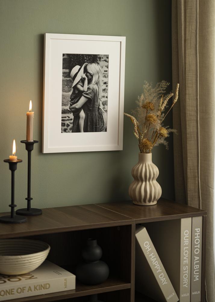 Passe-partout Branco puro - Por medida (bordo interior branco)