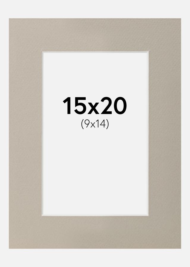 Passe-partout Cinzento pérola 15x20 cm (9x14)