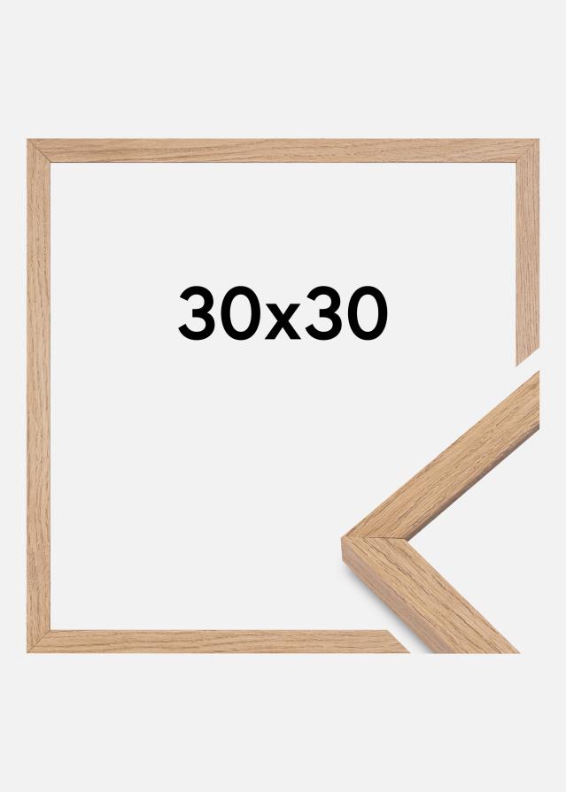 Moldura Montgomery Mate Vidro antirreflexo Carvalho 30x30 cm