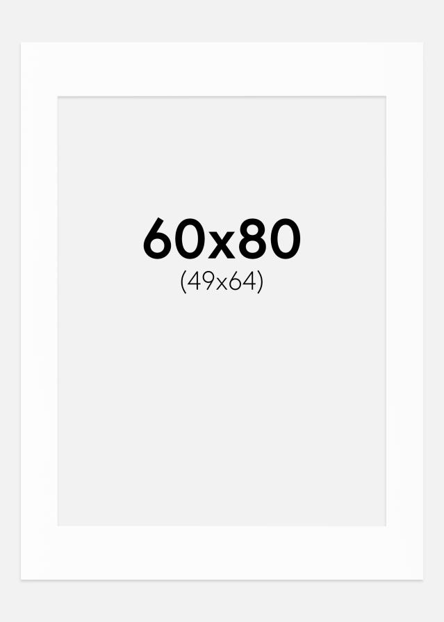 Passe-partout Canson Branco (Bordo interior branco) 60x80 cm (49x64)