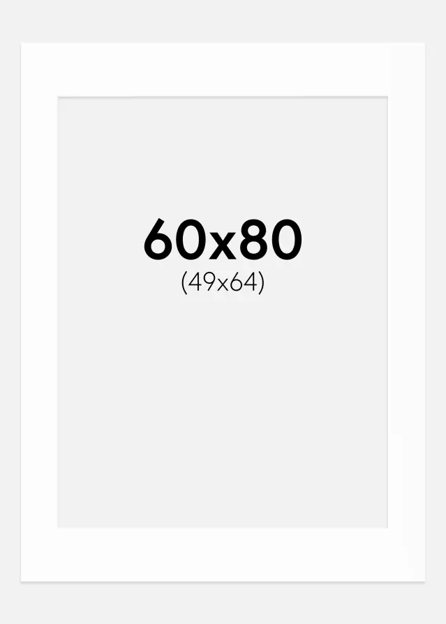 Passe-partout Canson Branco (Bordo interior branco) 60x80 cm (49x64)