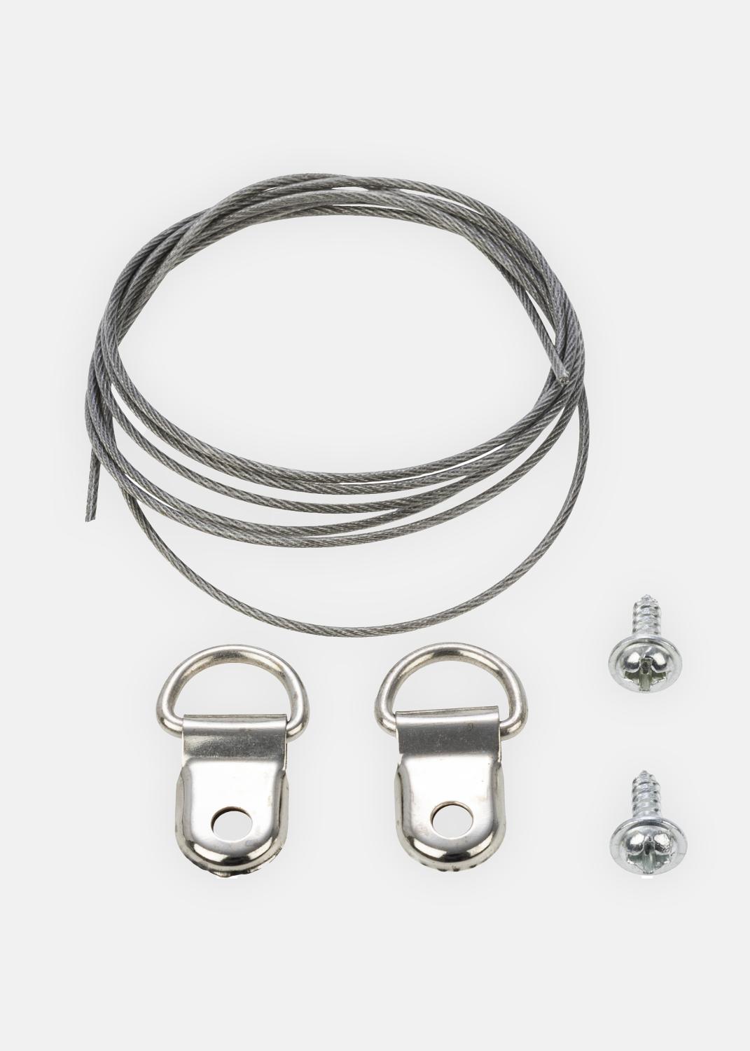 Product Image for BGA Cabo de aço 1m + 2 parafusos &amp; 2 ganchos