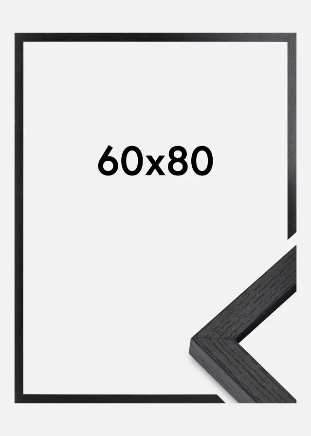 BGA Moldura caixa Vidro acrílico Preto 60x80 cm