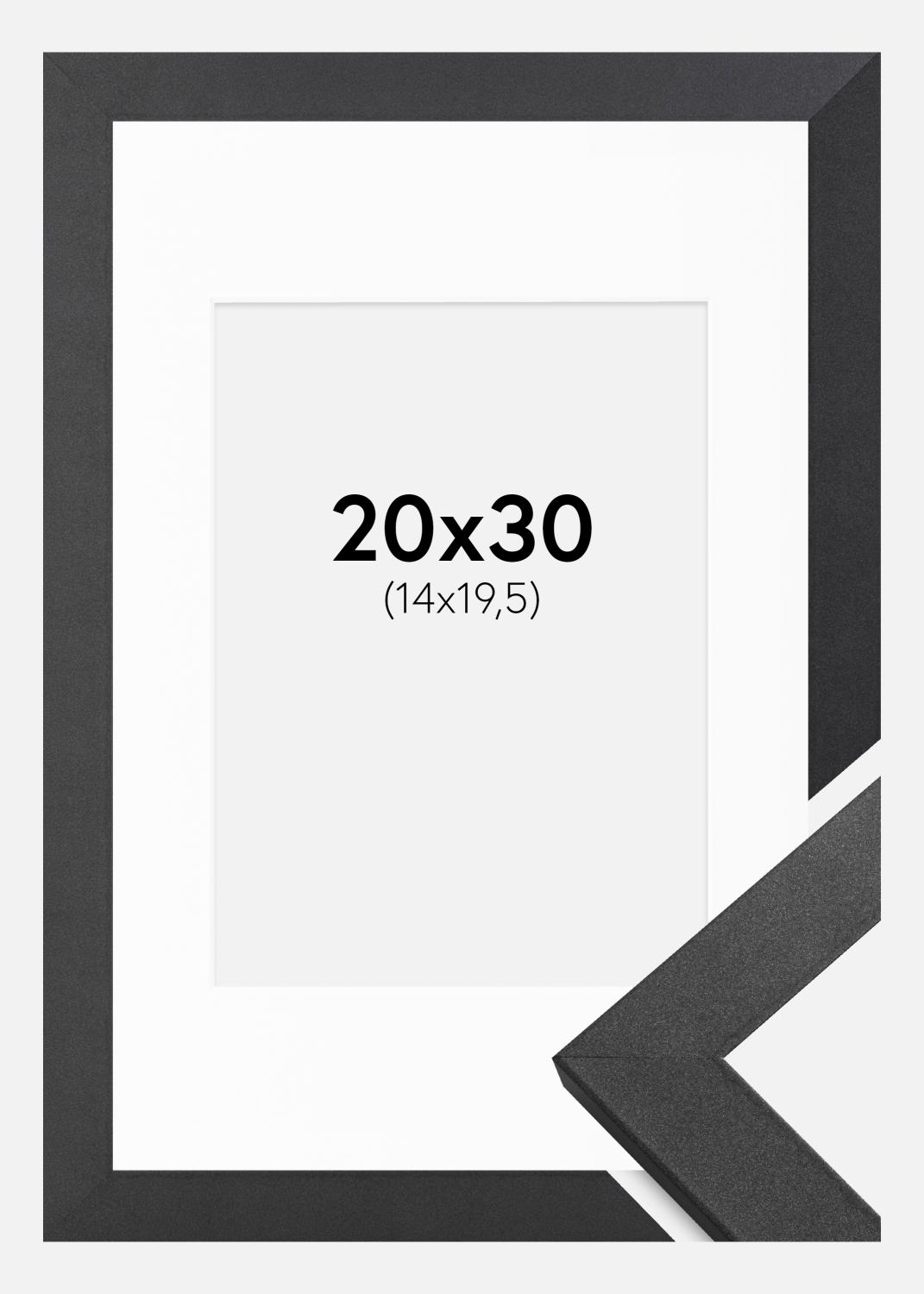 Product Image for Moldura Graphite Wood 20x30 cm - Passe-partout Branco 15x21 cm (A5)