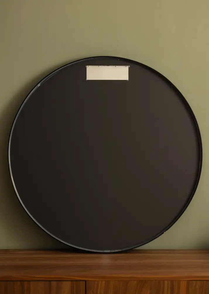 Espelho Madrid Preto 80 cm Ø