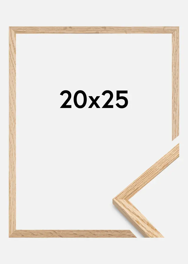 Moldura Carvalho Fino Vidro acrílico 20x25 cm