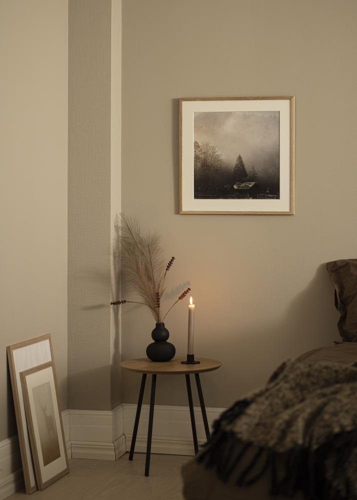 Moldura Kaspar Vidro acrílico Carvalho 35x35 cm