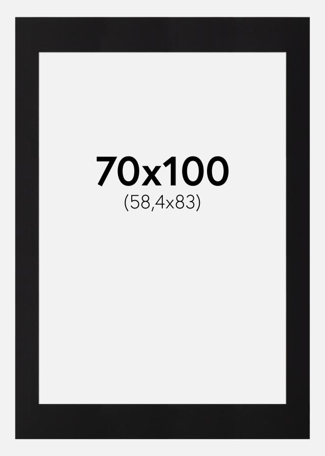 Passe-partout Canson Preto (Bordo interior branco) 70x100 cm (58,4x83)