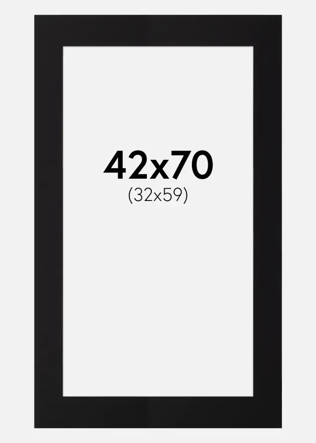 Passe-partout Canson Preto (Bordo interior branco) 42x70 cm (32x59)