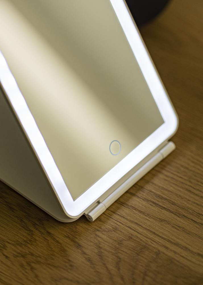 KAILA Espelho para toucador Travel LED Recarregável Branco 14x20 cm